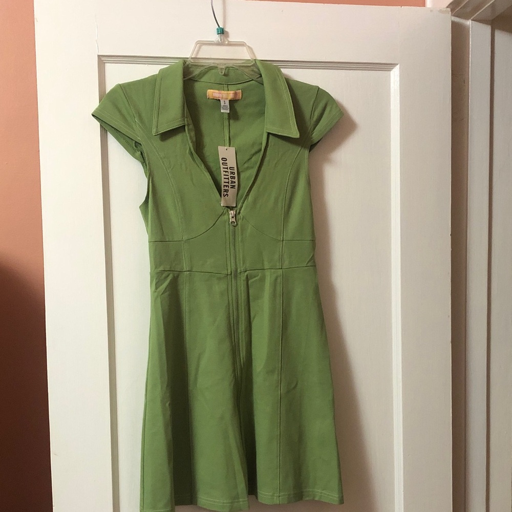 Urban Outfitters Lime Mini Dress with Collar